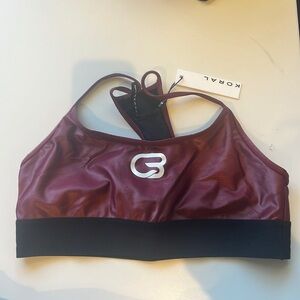 Burgundy Cyclebar sports bra